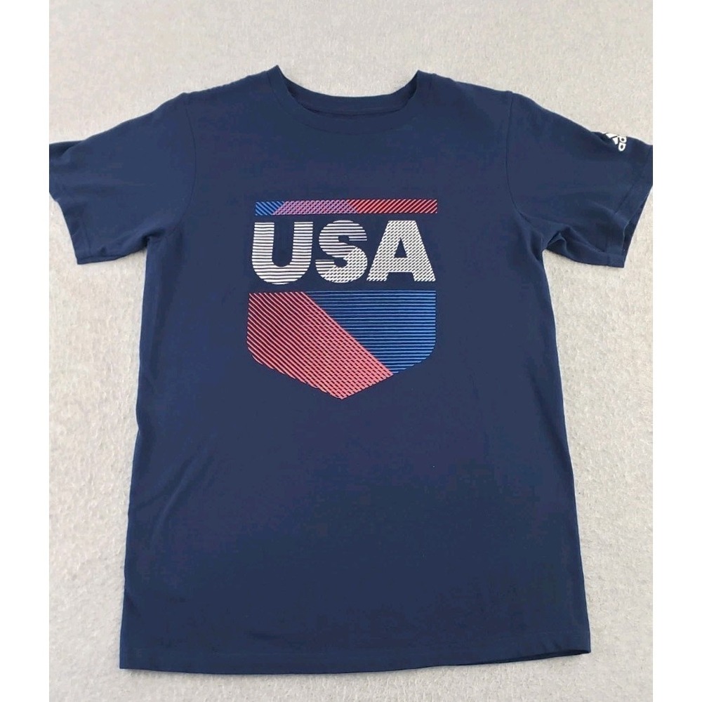 Adidas USA Soccer Team Logo Olympics T-Shirt Size Small The Go-To Tee Flag Tee